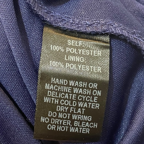 Lulu’s Navy Blue Dress Women’s Size S White Embroidery Lined Mini Short Sleeve - Picture 12 of 13